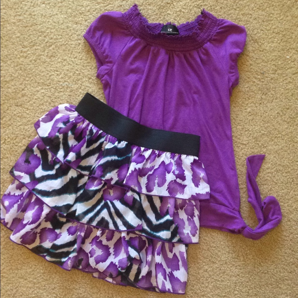 Girls Matching Top & Skirt SET
